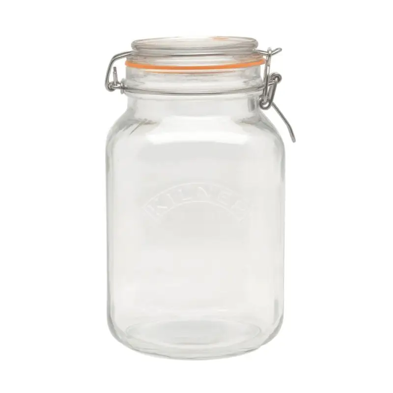 Kilner weckpot met beugel vierkant 2 liter glas Nieuw
