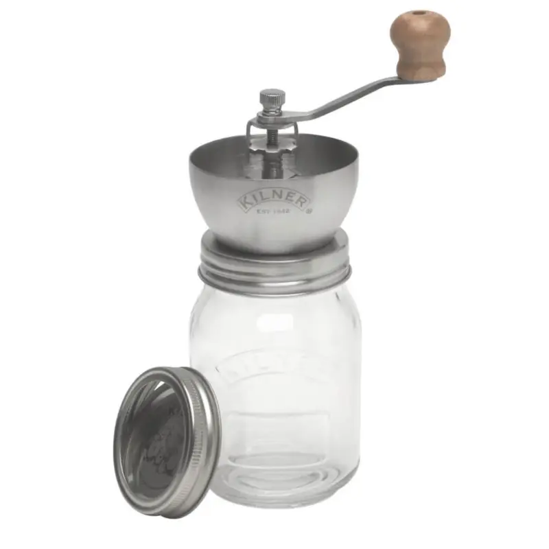 Kilner Traditional handmatige koffiemolen ø 8,5 cm glas rvs Premium