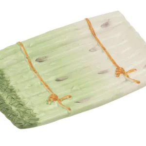 Oldenhof aspergeschaal 25 x 17 cm aardewerk groen Express Levering