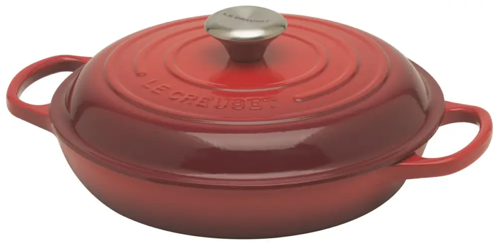 Le Creuset multifunctionele braadpan 2,2 liter ø 26 cm gietijzer kersrood Op = Op