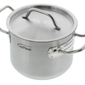 Inoxibar kookpan met deksel ø 16 cm rvs mat Hete Deal