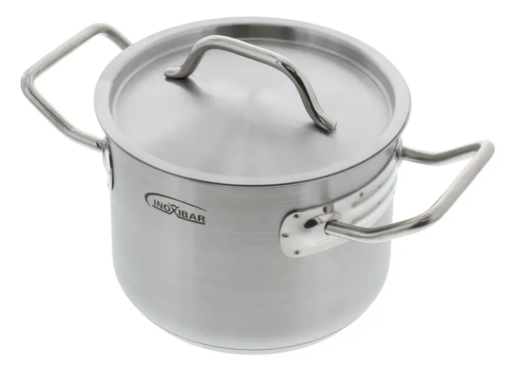 Inoxibar kookpan met deksel ø 16 cm rvs mat Hete Deal