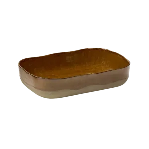 Serax Merci extra diep bord 23 x 15 cm h 5 cm oker/bruin Gereduceerde Prijs