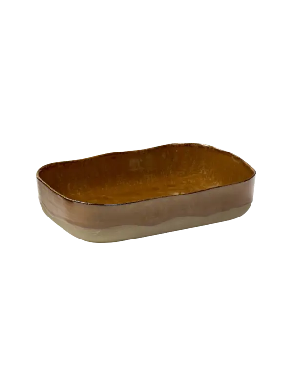 Serax Merci extra diep bord 23 x 15 cm h 5 cm oker/bruin Gereduceerde Prijs