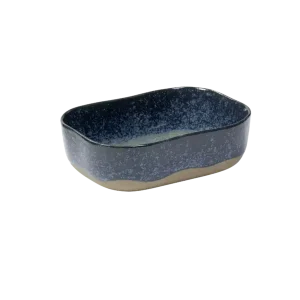 Merkproduct Serax Merci schaal rechthoekig no 6 M zandsteen 14,5 x 10,5 x 4,5 cm grijsblauw