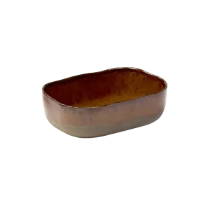 Serax Merci extra diep bord 14,5 x 10,5 cm h 4,5 cm oker/bruin Laatste Kans