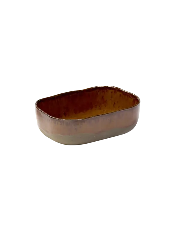 Serax Merci extra diep bord 14,5 x 10,5 cm h 4,5 cm oker/bruin Laatste Kans