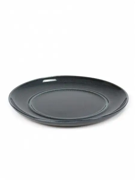 Laatste Versie Serax Terres de Rêves schotel voor koffiekop 8 cm stone ware ø 13,5 cm h 1,2 cm - dark blue