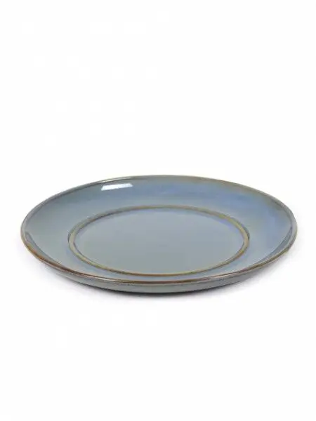 Aanbieding Serax Terres de Rêves schotel voor koffiekop 8 cm stone ware ø 13,5 cm h 1,2 cm - smokey blue