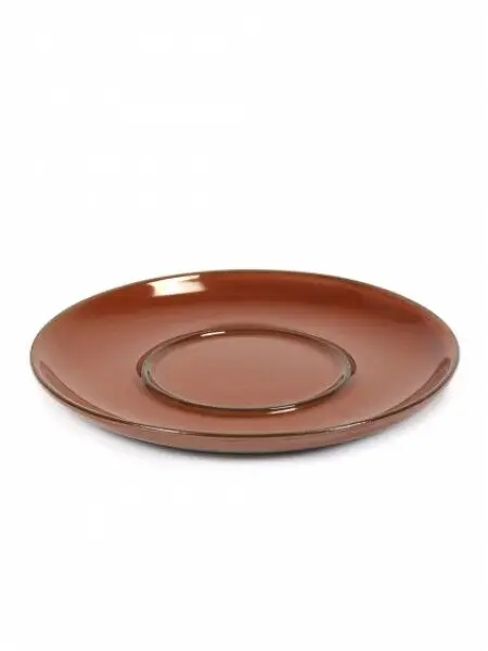 Gratis Retour Serax Terres de Rêves schotel voor koffiekop 6 cm ø 13,5 cm h 1,2 cm rust