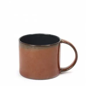 Serax Terres de Rêves espressokop stone ware ø 6 cm h 5,1 cm- dark blue/rust Alleen Vandaag