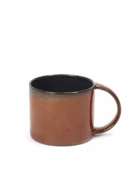 Serax Terres de Rêves espressokop stone ware ø 6 cm h 5,1 cm- dark blue/rust Alleen Vandaag