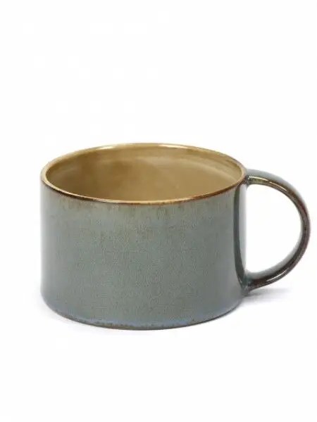 Veilige Betaling Serax Terres de Rêves koffiekop stone ware ø 8 cm h 5,1 cm - misty grey/smokey blue