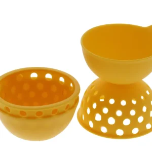 OXO Good Grips eipocheerder 10 cm hoog ø 9 cm siliconen geel - 2 stuks Gecertificeerd