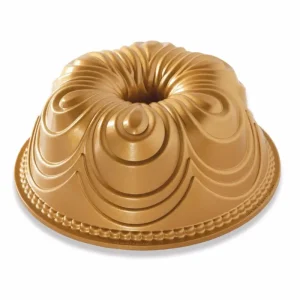 Nordic Ware Chiffon Bundt tulbandvorm ø 24 cm aluminium goudkleurig Meest Verkocht