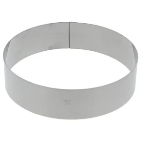 Lage Kosten Gobel taartring rond 18 x 4,5 cm rvs