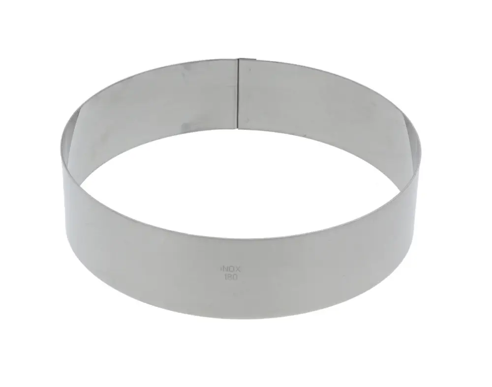 Lage Kosten Gobel taartring rond 18 x 4,5 cm rvs