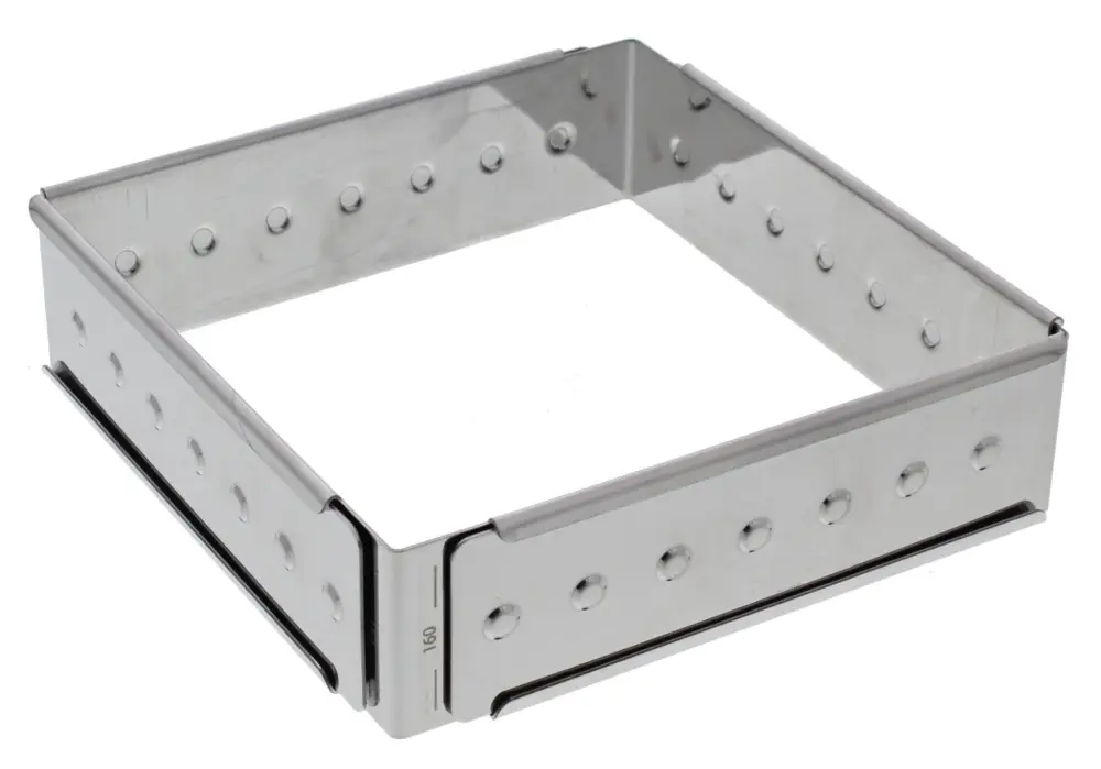 Gobel verstelbare taartring vierkant 16 -28 cm rvs Bestseller