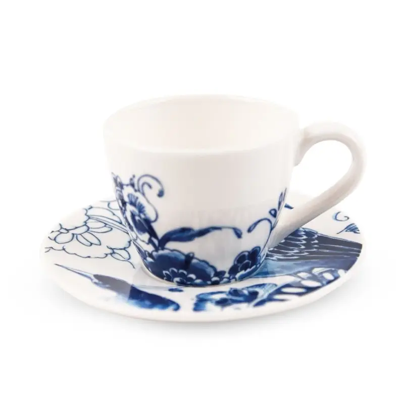 Royal Delft Peacock Symphony koffiekop + schotel 180 ml aardewerk Superprijs