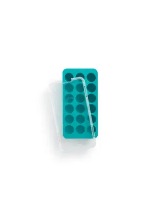 Lékué ijsblokjesvorm met deksel rondjes 18 ijsblokjes silicone turquoise Fabrieksprijs