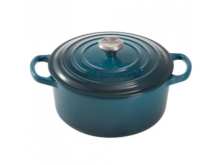 Finale Uitverkoop Le Creuset Signature braadpan 2,4 liter ø 20 cm gietijzer Deep Teal