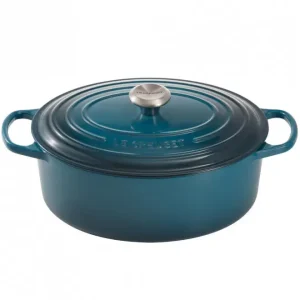 Le Creuset Signature braadpan ovaal 6,3 liter ø 31 cm gietijzer Deep Teal Direct Beschikbaar