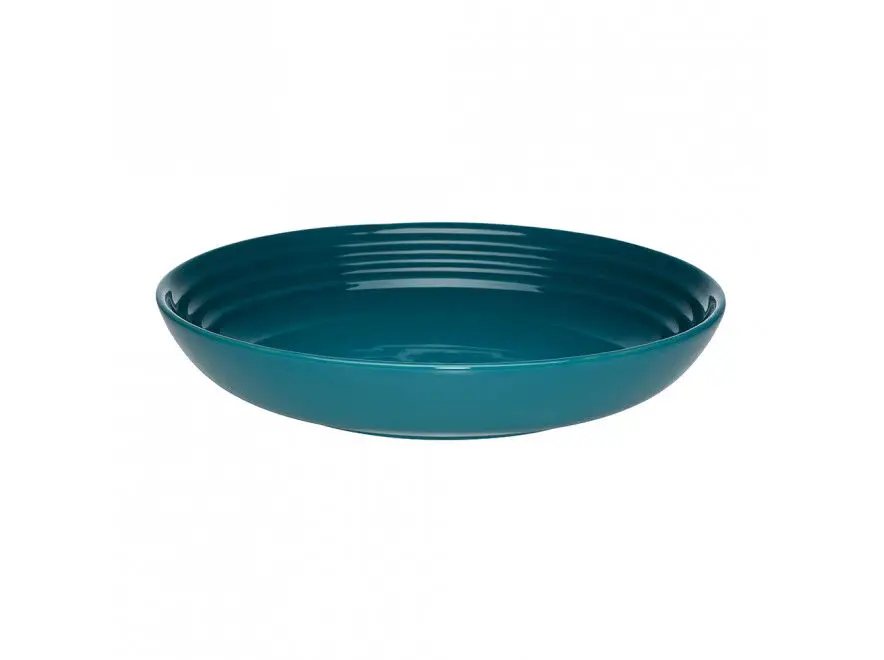 Le Creuset diep bord ø 22 cm aardewerk Deep Teal Betaalbaar
