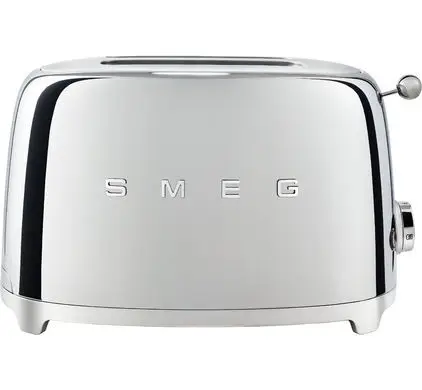 Premium Smeg 50's style broodrooster 2 sleuven staal chroom