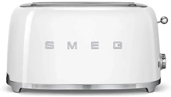 Korting Smeg 50's style broodrooster lang 2 sleuven staal wit