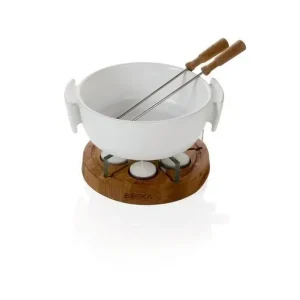 Boska Candle Light Twinkle fondueset 1 liter keramiek wit Voordeelprijs