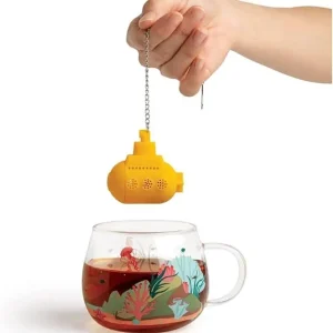 Ototo Under The Tea thee-ei silicone geel + theeglas Goedkoop