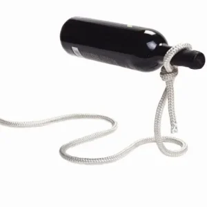 Favoriet Peleg Lasso wijnfleshouder touw/metaal wit