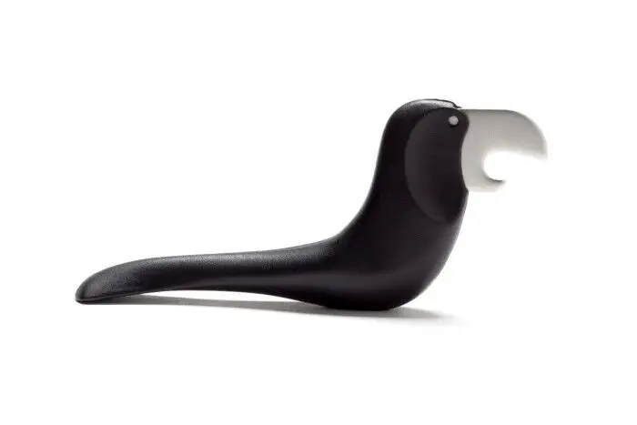 Alleen Vandaag Peleg Beerdy flessenopener 10,5 cm kunststof/rvs zwart