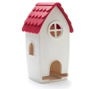 Favoriet Ototo Tea House theezakjesdispenser 19 cm kunststof wit/rood
