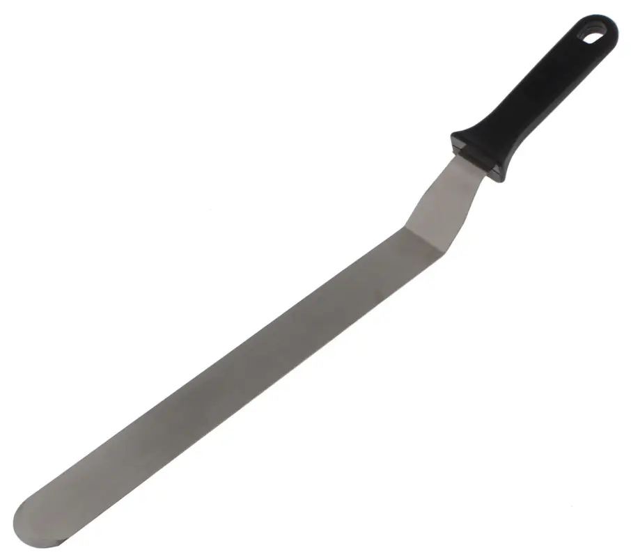 Betaalbaar Inoxibar geknikt glaceermes 30 cm rvs zwart