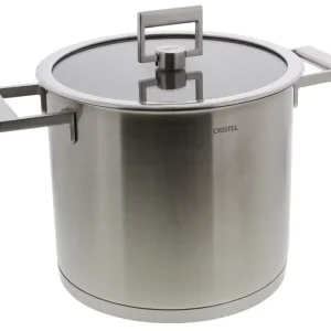 Cristel Strate soeppan met glasdeksel ø 22 cm 7,2 liter rvs Superprijs