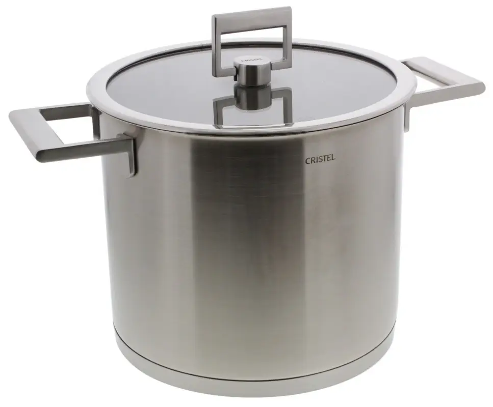 Cristel Strate soeppan met glasdeksel ø 22 cm 7,2 liter rvs Superprijs