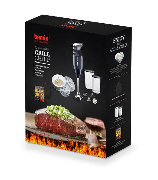 Flitsaanbieding Bamix M200 BBQ-box Grill & Chill staafmixer 34 cm zwart