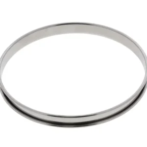 De Buyer lage taartring met rand ø 20 cm 2 cm hoog rvs Op = Op