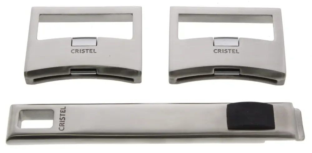 Weekendaanbieding Cristel Strate Removable set van 2 handgrepen en 1 steelgreep rvs