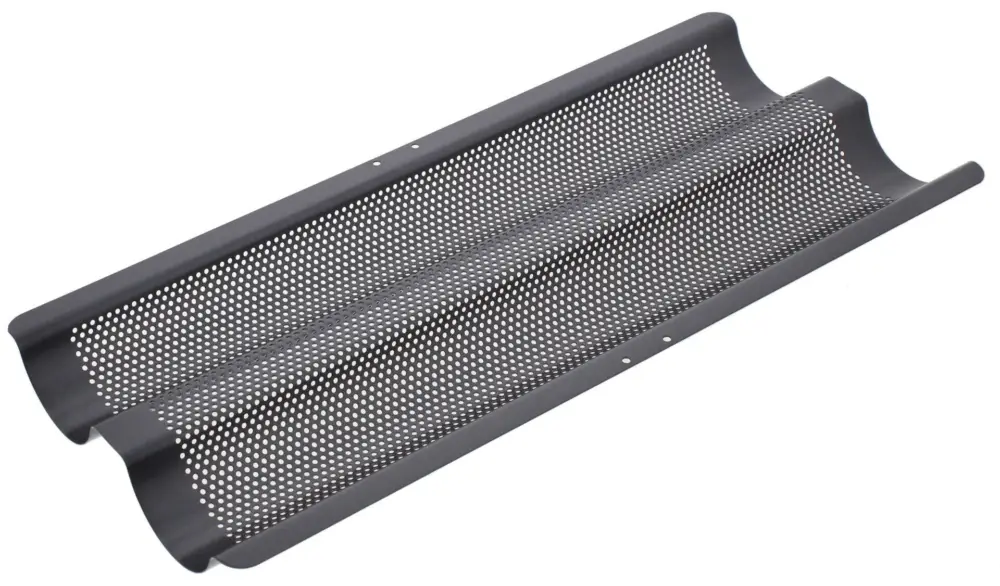 De Buyer stokbroodbakplaat 37 x 16,2 cm staal grijs Hete Deal