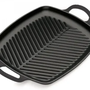 Weekendaanbieding Le Creuset rechthoekige grill 30 cm gietijzer mat zwart