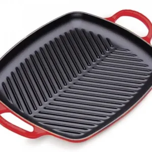 Le Creuset rechthoekige grill 30 cm gietijzer kersrood Finale Uitverkoop