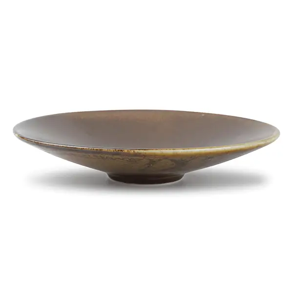 Fine2Dine Escura lage schaal ø 22,5 cm h 4,5 cm aardewerk bruin Hoge Kwaliteit