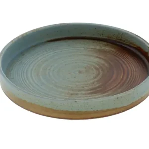 Hoge Kwaliteit Fine2Dine Escura bord met opstaande rand ø 17,5 cm porselein bruin/groen