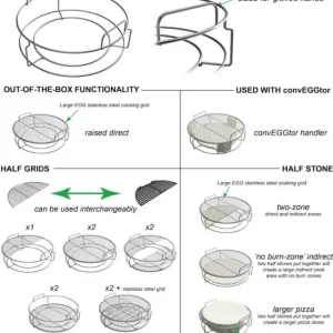 Snelle Levering Big Green Egg EGGspander Kit voor Large 5-delig