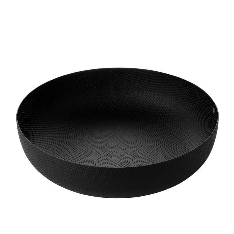 Alessi Extra Ordinary Metal Jasper Morrison schaal ø 21 cm staal zwart Meest Verkocht
