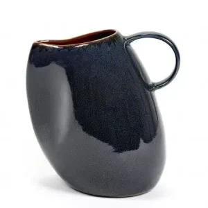Serax karaf S 14 x 10 cm h 14 cm aardewerk donkerblauw Direct Beschikbaar