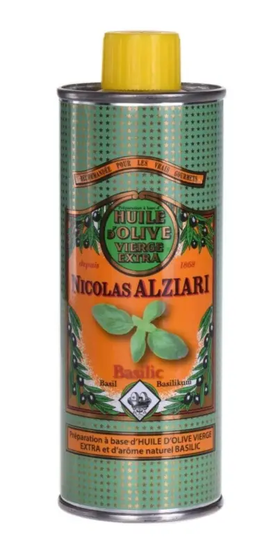 Laatste Versie Nicolas Alziari olijfolie Basilicum blik 250 ml