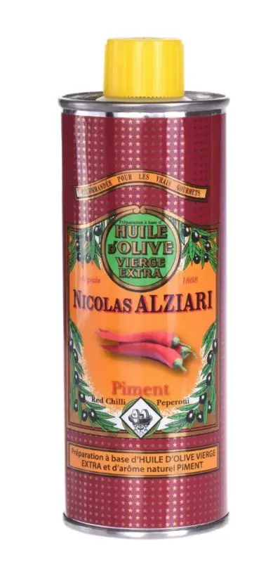 Beperkt Aanbod Nicolas Alziari olijfolie Piment blik 250 ml